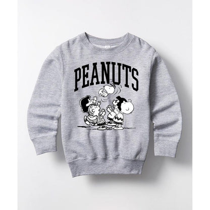 Boys' - Peanuts - Collegiate Art Graphic Long Sleeve Fleece Sweatshirt