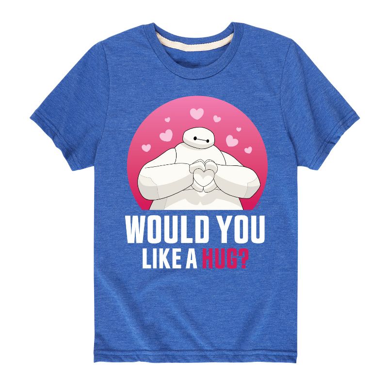 Boys' - Disney - Big Hero 6 Baymax Would You Like A Hug Short Sleeve Graphic T-Shirt