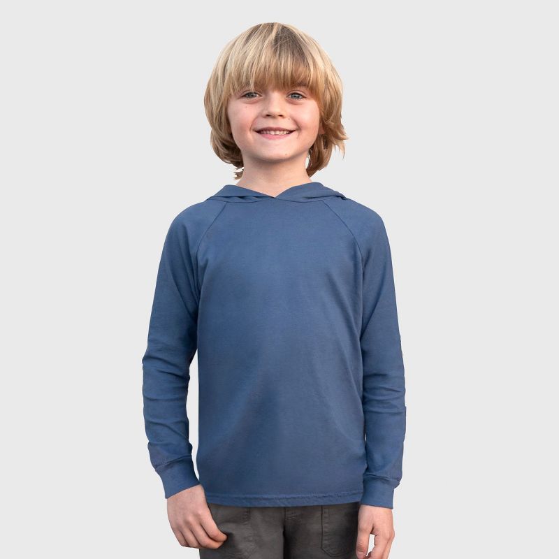 City Threads Boys Medium-Weight Long Sleeve Hooded Tee with Cuffs - 100% Cotton - USA-Made