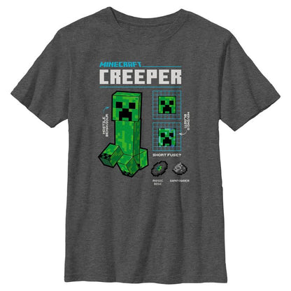 تي شيرت Minecraft Creeper Graph للأولاد