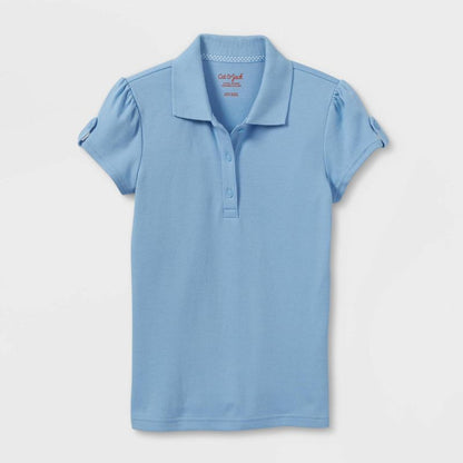 Girls' Short Sleeve Interlock Uniform Polo Shirt - Cat & Jack™