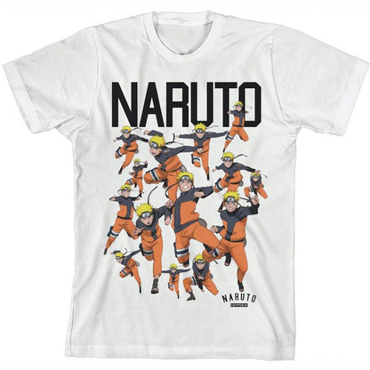 تي شيرت ناروتو سكواد آرت للشباب باللون الأبيض