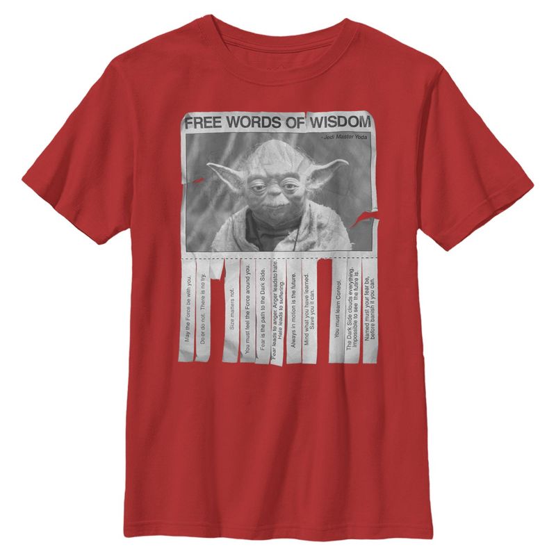 Boy's Star Wars Yoda Words of Wisdom T-Shirt