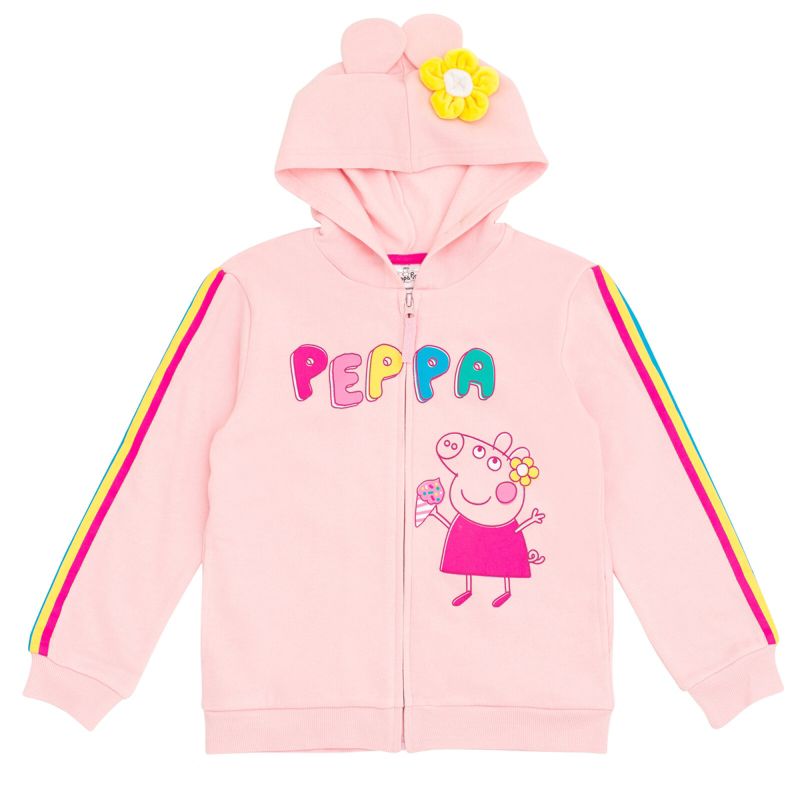 Peppa Pig Girls Fleece Zip Up Hoodie Toddler