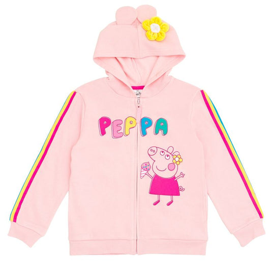 Peppa Pig Girls Fleece Zip Up Hoodie Toddler