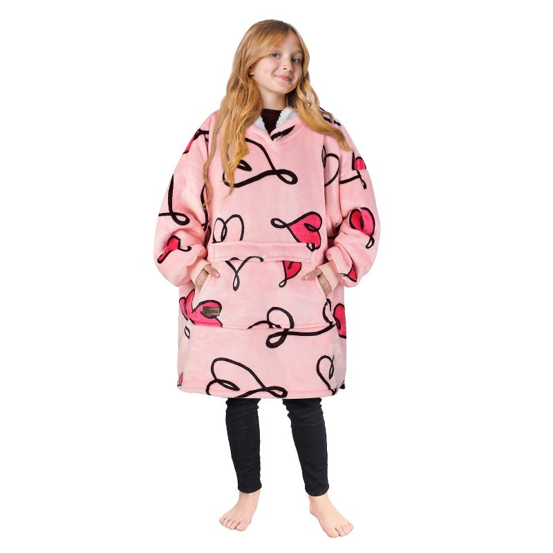 سويت شيرت تيرينيا للبنات والأولاد، بلوفر صوف كبير الحجم، بطانية مبطنة بالصوف، هدية عيد الميلاد للأطفال والمراهقين والشباب