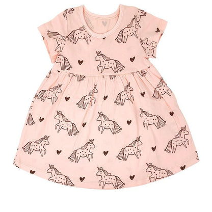 Wrapables Girls Casual Print Cotton Dress