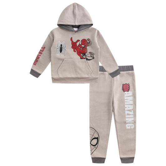Marvel Spider-Man Boys Hooded Sweatshirt and Pants Set for Toddler to Big Kids - Size 4