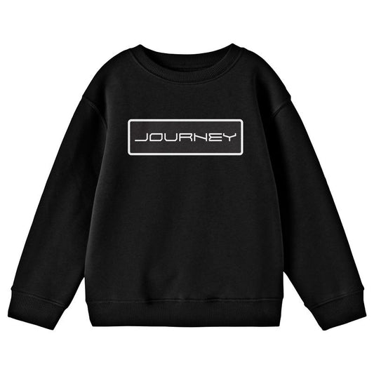Journey Logo Crew Neck Long Sleeve Youth Black Sweatshirt