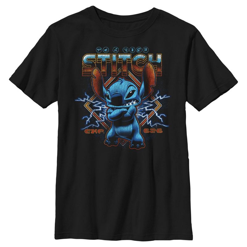 Boy's Lilo & Stitch 80s Rocker Stitch T-Shirt