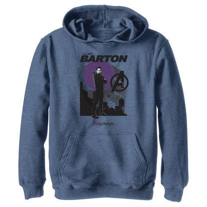 Boy's Marvel Hawkeye Clint Barton Portrait Pull Over Hoodie