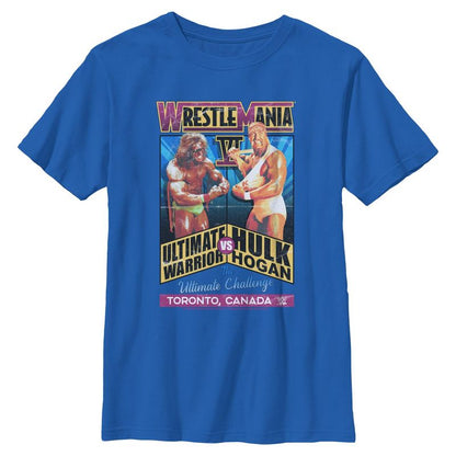 تي شيرت بوستر للأولاد من WWE Hulk Hogan Vs The Ultimate Warrior