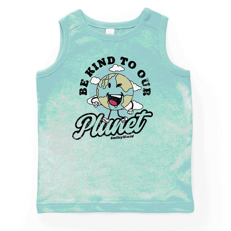 بلوزة شبابية بدون أكمام بتصميم ريترو من متجر Juniper Shop SmileyWorld Be Kind To Our Planet