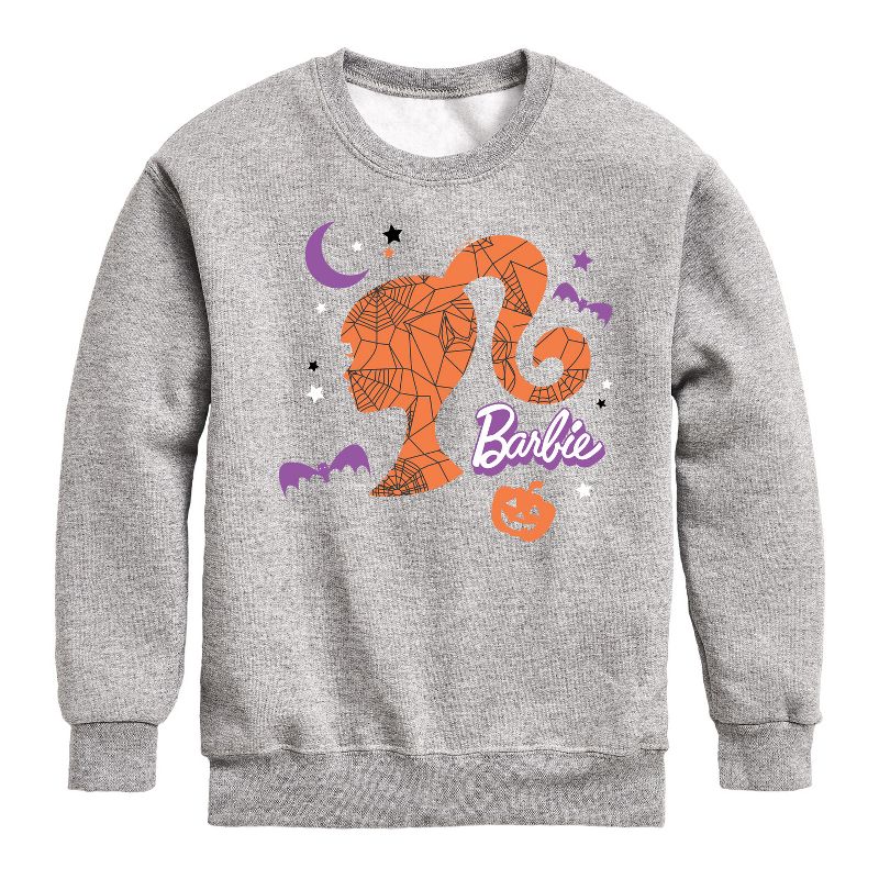 Boys' - Barbie - Witch Silhouette Graphic Long Sleeve Fleece Sweatshirt