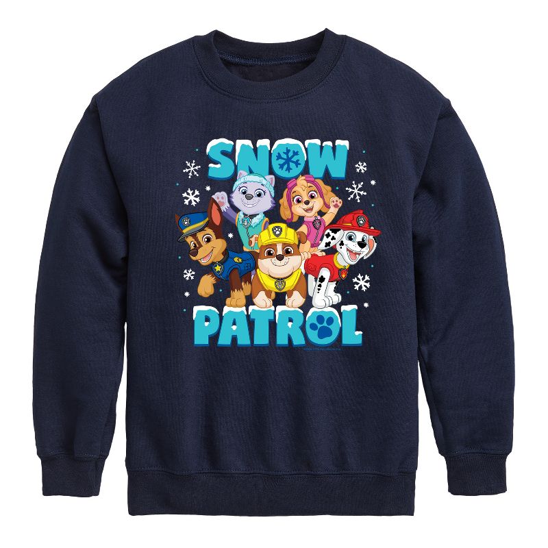Boys' - Paw Patrol - Snow Patrol Graphic Long Sleeve Fleece Sweatshirt