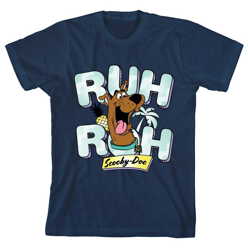 Scooby Doo Ruh Roh Boy's Navy T-shirt