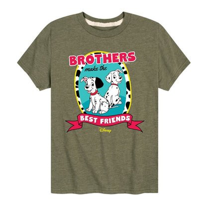 Boys' - 101 Dalmatians - Brothers Make the Best Friends Short Sleeve Graphic T-Shirt