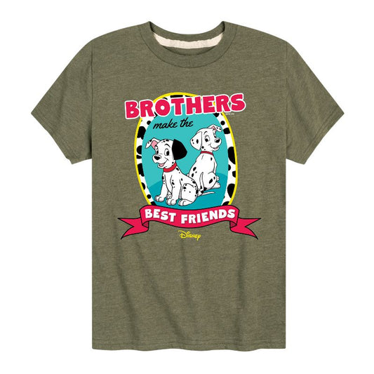 Boys' - 101 Dalmatians - Brothers Make the Best Friends Short Sleeve Graphic T-Shirt