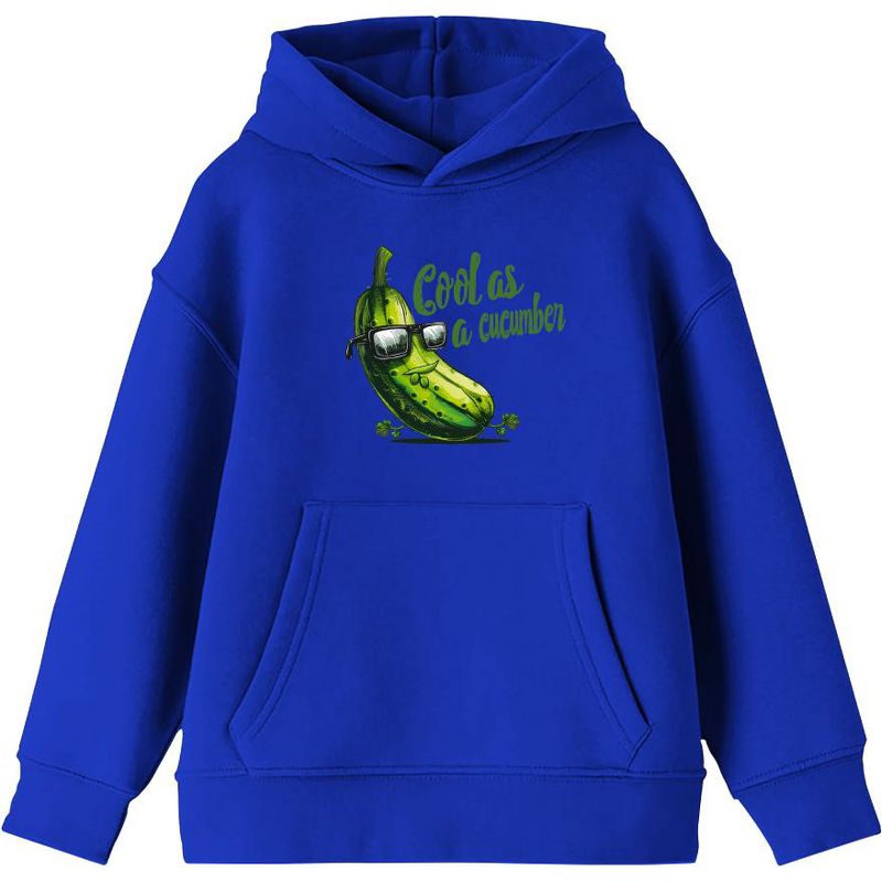 Cool As A Cucumber Humor Youth Long Sleeve Hoodie