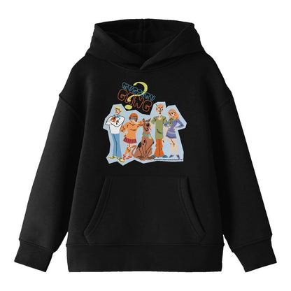 Scooby Doo Mystery Gang Doodle Youth Black Graphic Hoodie