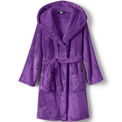 Lands' End Kids Hooded Fleece Solid Robe