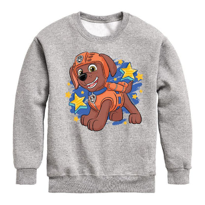 Boys' - Paw Patrol - Zuma Sketch Graphic Long Sleeve Fleece Sweatshirt