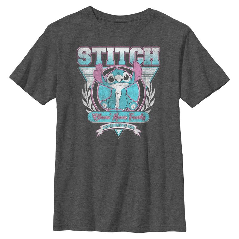 Boys Lilo & Stitch Retro Triangle Stitch T Shirt