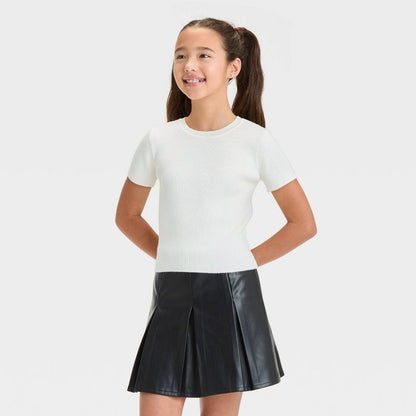 Girls' Short Sleeve Knit Sweater - art class™