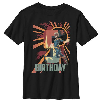 Boy's Marvel Carol Danvers 5th Birthday T-Shirt