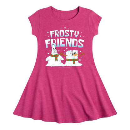 فستان سبونج بوب سكوير بانتس - فروستي فريندز - بأكمام قصيرة - للبنات