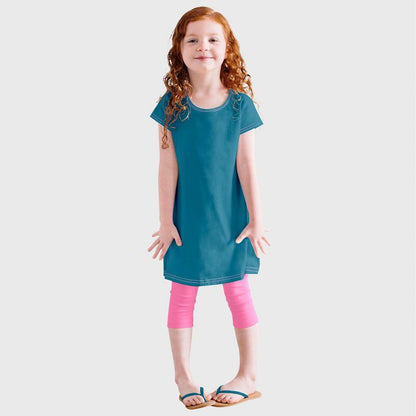 City Threads Soft Knit Jersey Girls Cap Sleeve Dress - USA-Made