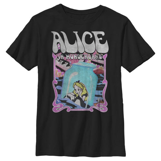 Boy's Alice in Wonderland Alice Lost Stuck In A Bottle T-Shirt