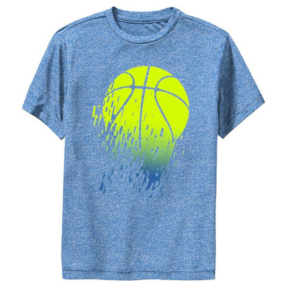 Boy's Lost Gods Green Basketball Fade Performance Tee