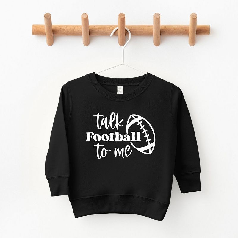 The Juniper Shop Talk Football To Me Ball Toddler Graphic Sweatshirt