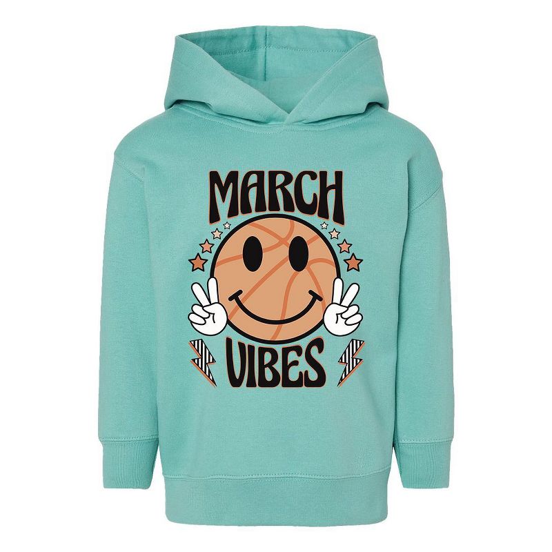 The Juniper Shop March Vibes Basketball Toddler Graphic Hoodie