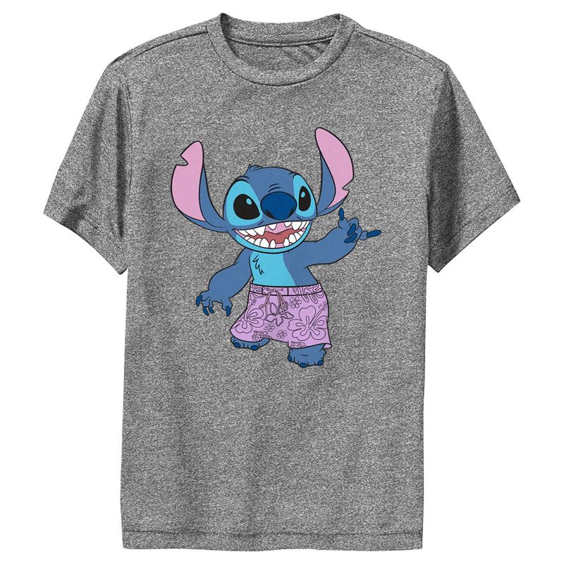 Boy's Lilo & Stitch Shaka Hand Gesture Stitch Performance Tee