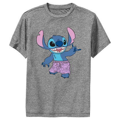 Boy's Lilo & Stitch Shaka Hand Gesture Stitch Performance Tee