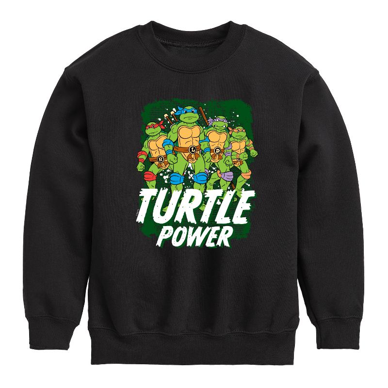 Boys' - Teenage Mutant Ninja Turtles - Turtle Power Graphic Long Sleeve Fleece Sweatshirt