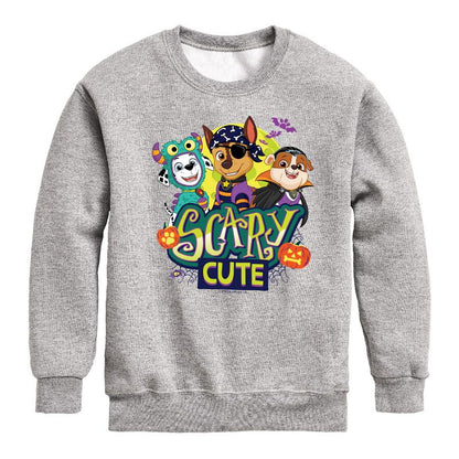 Boys' - Paw Patrol - Scary Cute Graphic Long Sleeve Fleece Sweatshirt