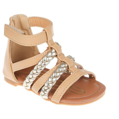 bebe Toddler Girls' Sandals - Open Toe Flat Sandals Comfy Summer Flats for Toddler and Little Kids