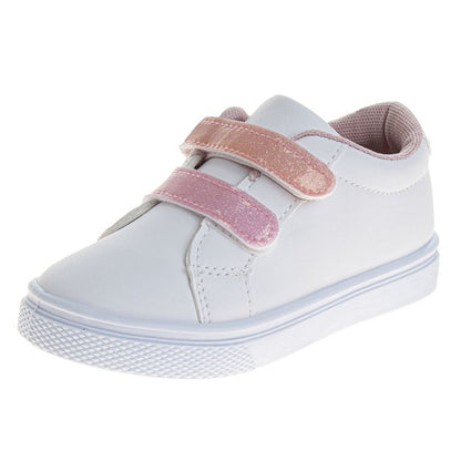 Laura Ashley Girls Hook and Loop Casual Sneakers (Toddlers)