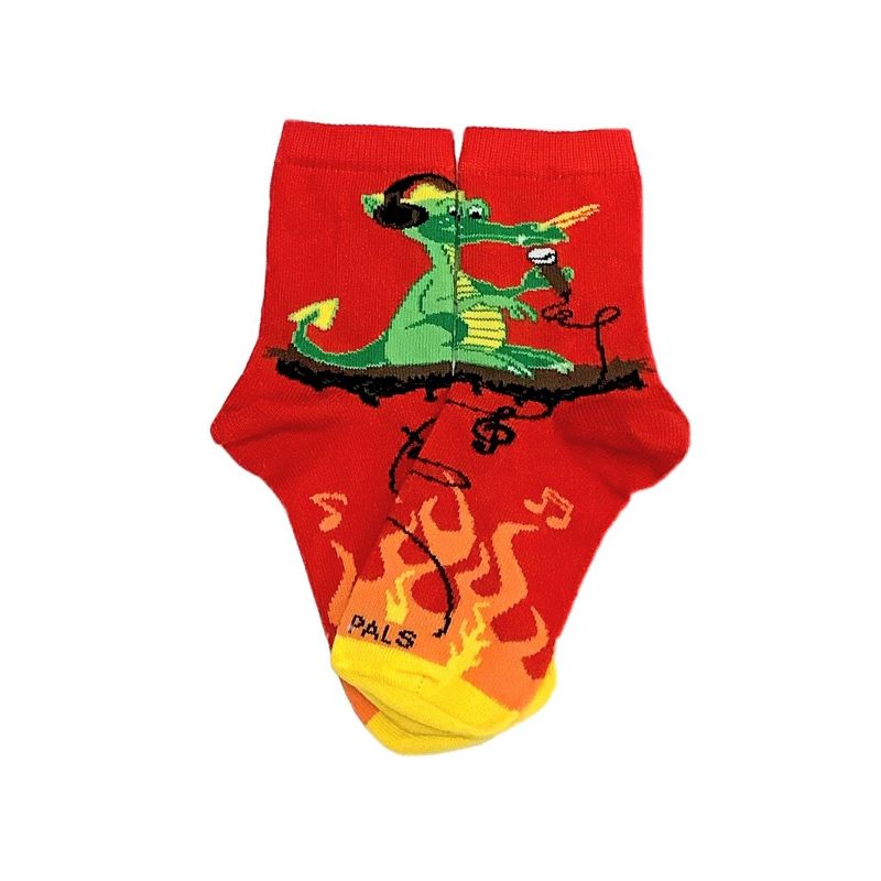 Music Dragon on Fire Socks from the Sock Panda (Ages 3-7)