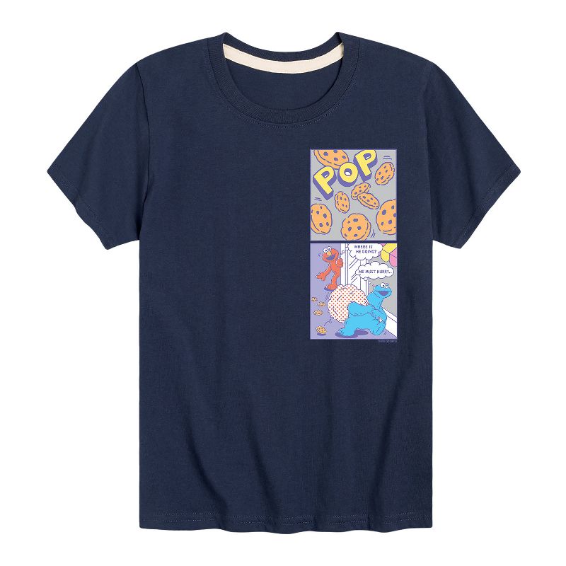 Boys' - Sesame Street - Comic Scene - Kids Lc Oversized Infant Short Sleeve Graphic T-Shirt Short Sleeve Graphic T-Shirt