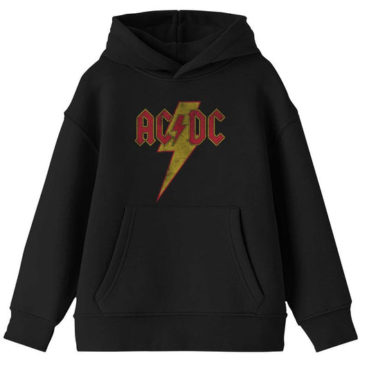 ACDC Boys Black Long Sleeve Hooded Sweatshirt