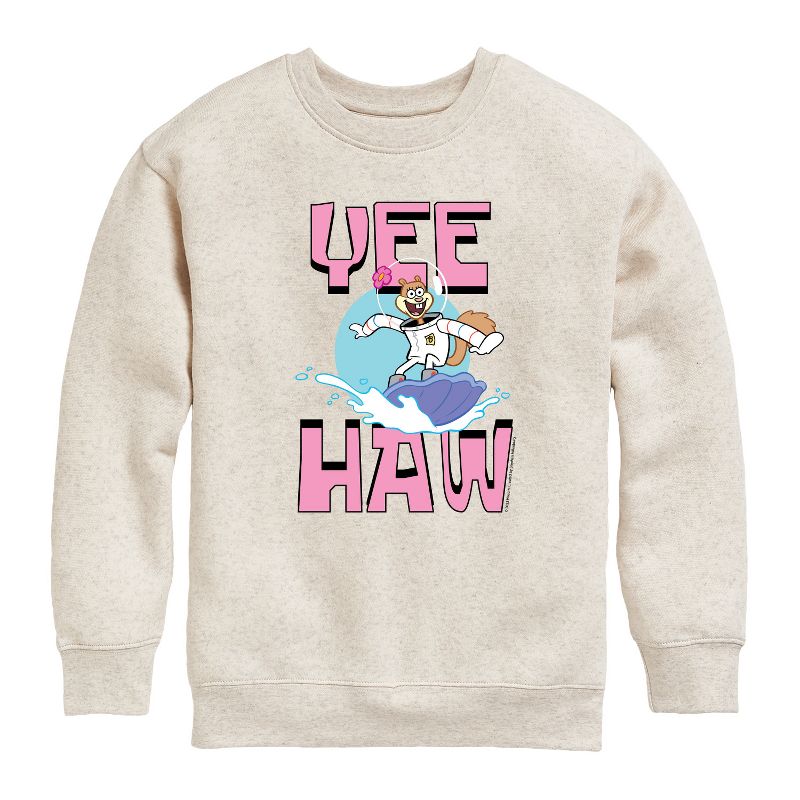 Boys' - SpongeBob SquarePants - Sandy Cheeks Graphic Long Sleeve Fleece Sweatshirt