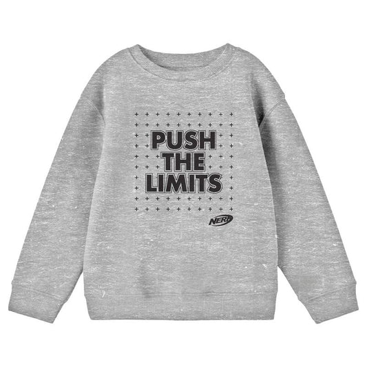 Nerf Push The Limits Crew Neck Long Sleeve Athletic Heather Youth Sweatshirt