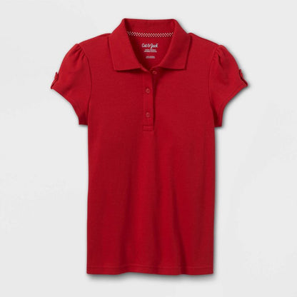 Girls' Short Sleeve Interlock Uniform Polo Shirt - Cat & Jack™