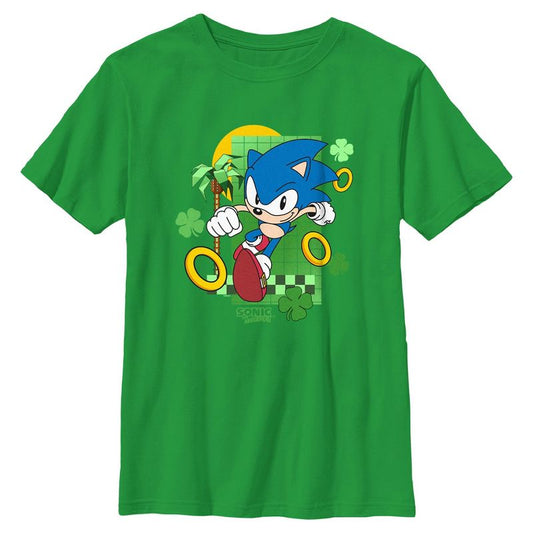 Boy's Sonic the Hedgehog Shamrock Rings T-Shirt