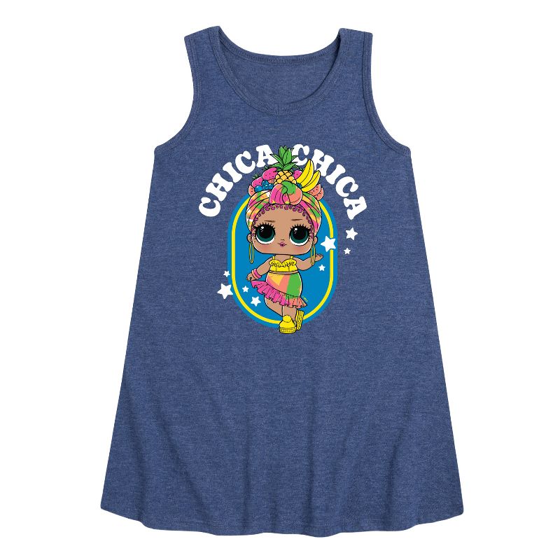 Girls' - LOL Surprise! - Chica Chica Tropical Graphic Sleeveless Aline Dress