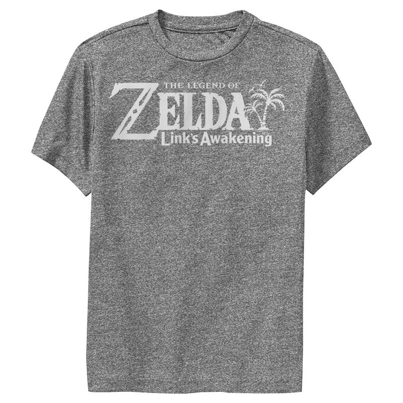 تي شيرت أداء للأولاد من Nintendo Legend of Zelda Link's Awakening Switch Logo